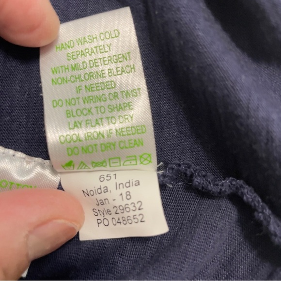 Lilly Pulitzer Shay Dress – True Navy – Size Medium– Ruffle Halter Neck - Picture 9 of 10